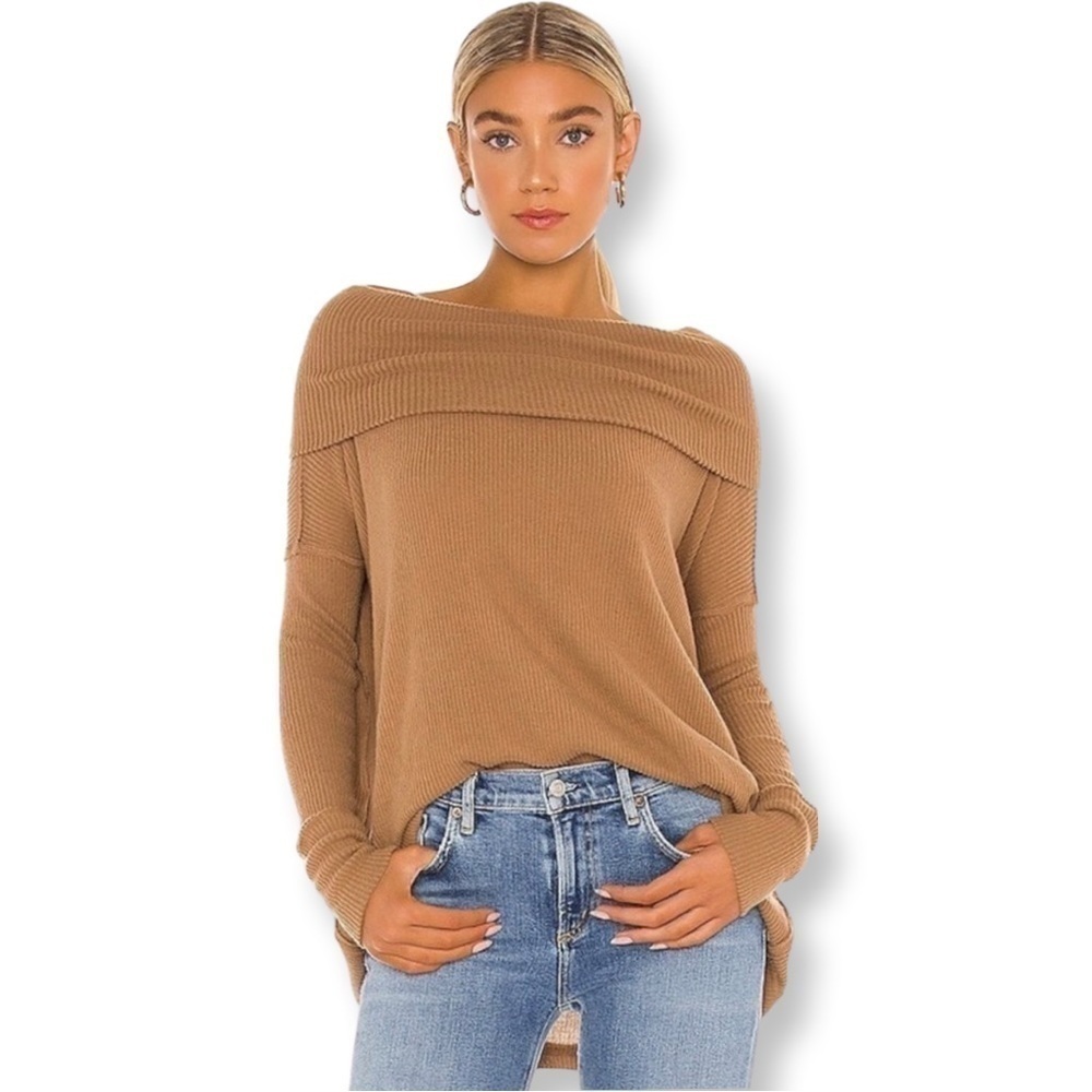 NWT Free People Juicy Long Sleeve Top size X-Small in canyon moon